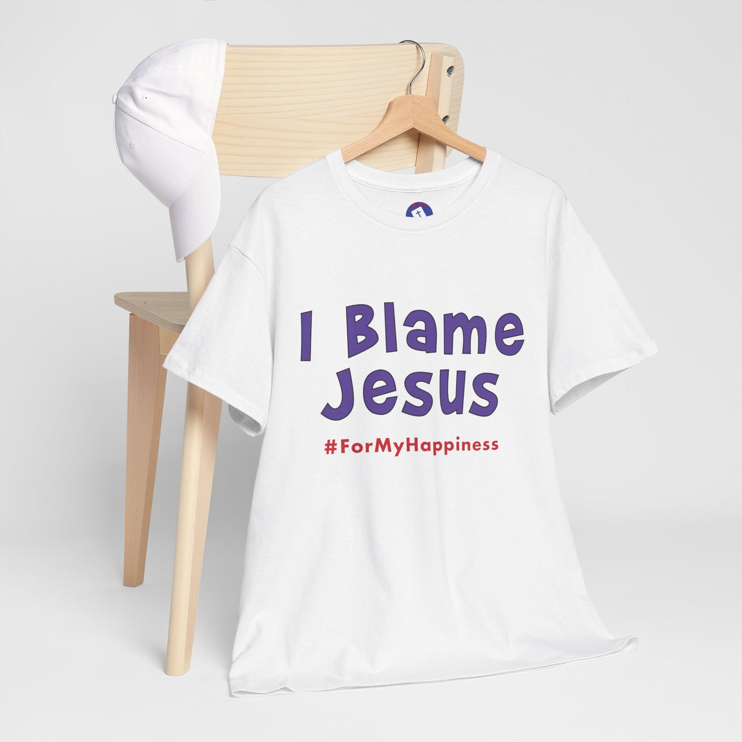 I Blame Jesus For My Happiness | Unisex Heavy Cotton Tee | S - 5XL