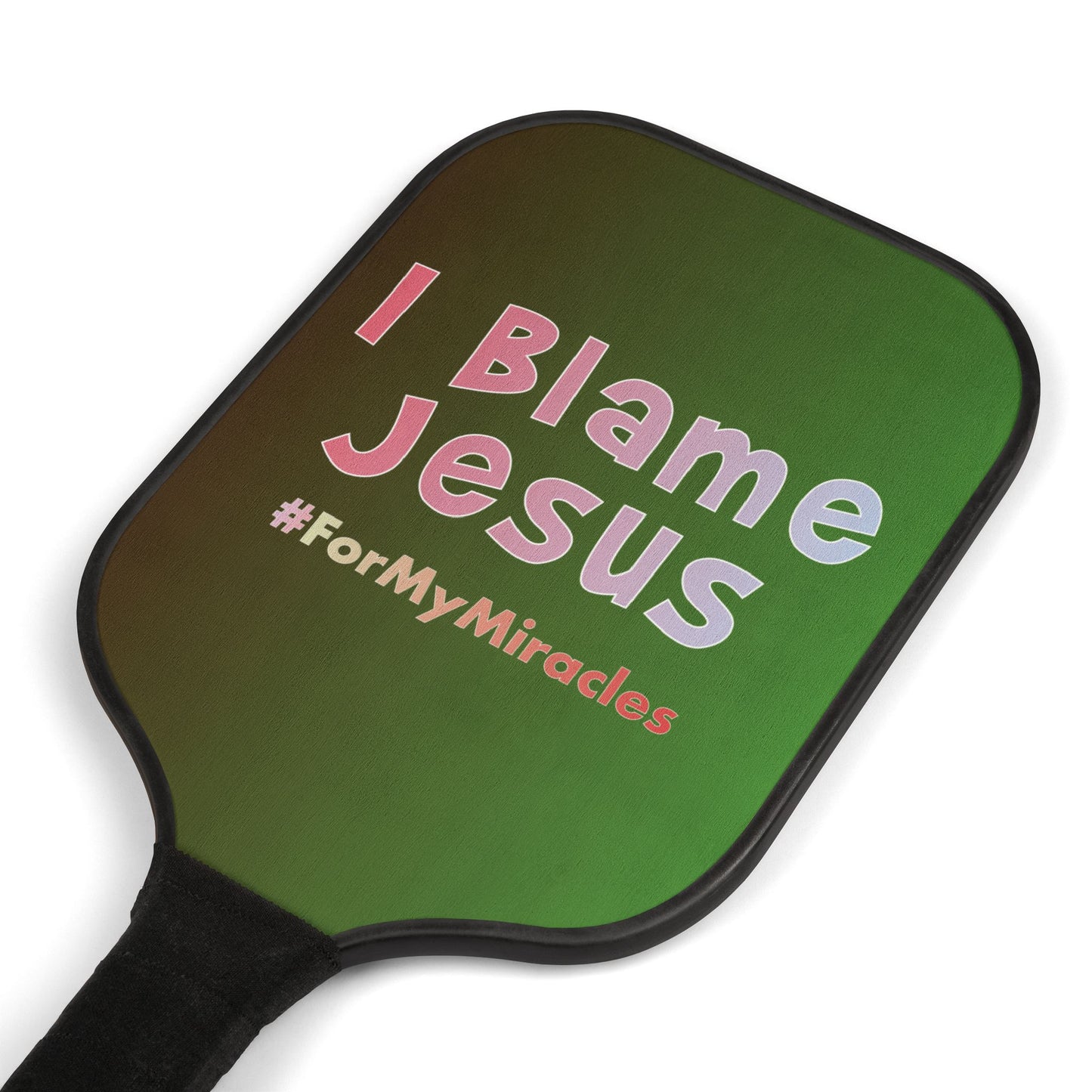 I Blame Jesus For My Miracles | 2 Pickleball Paddle Sets With Carrying Case | 7.5"x15.5"