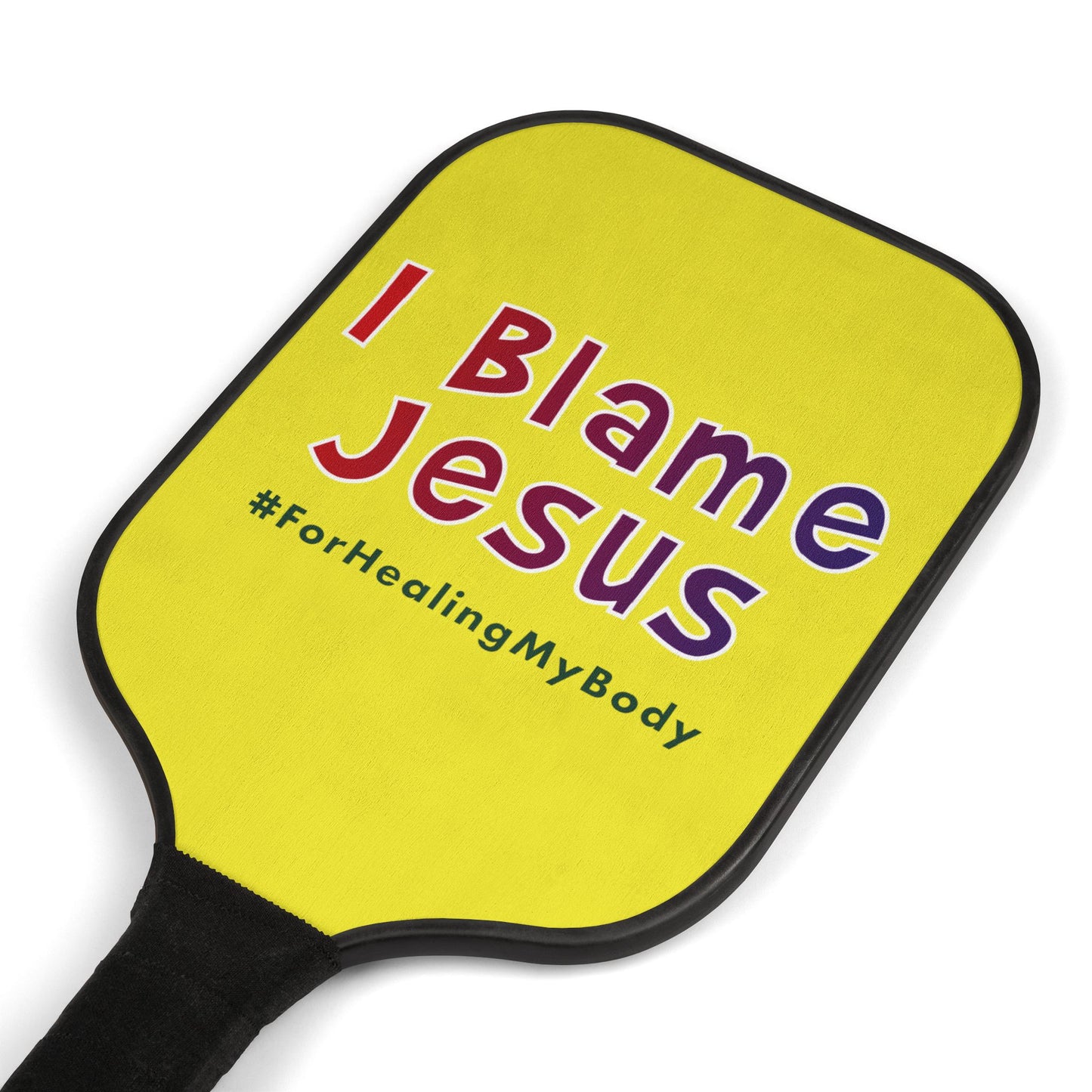 I Blame Jesus For Healing My Body | 2 Pickleball Paddle Sets With Carrying Case | 7.5"x15.5"