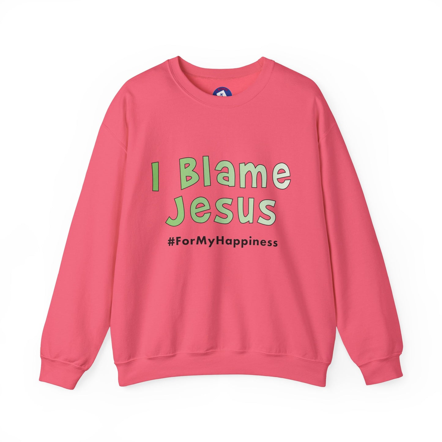 I Blame Jesus For My Happiness | Unisex Heavy Blend Crewneck Sweatshirt | S - 5XL