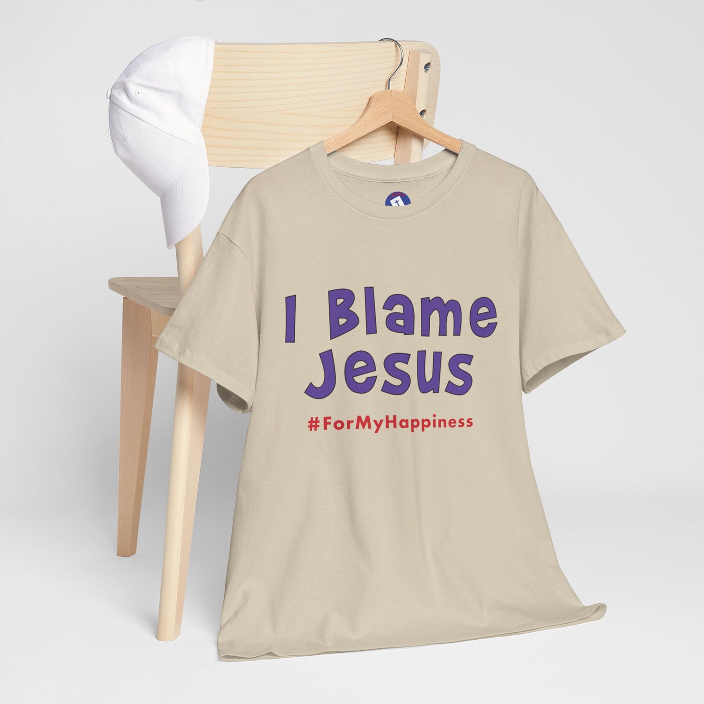 I Blame Jesus For My Happiness | Unisex Heavy Cotton Tee | S - 5XL