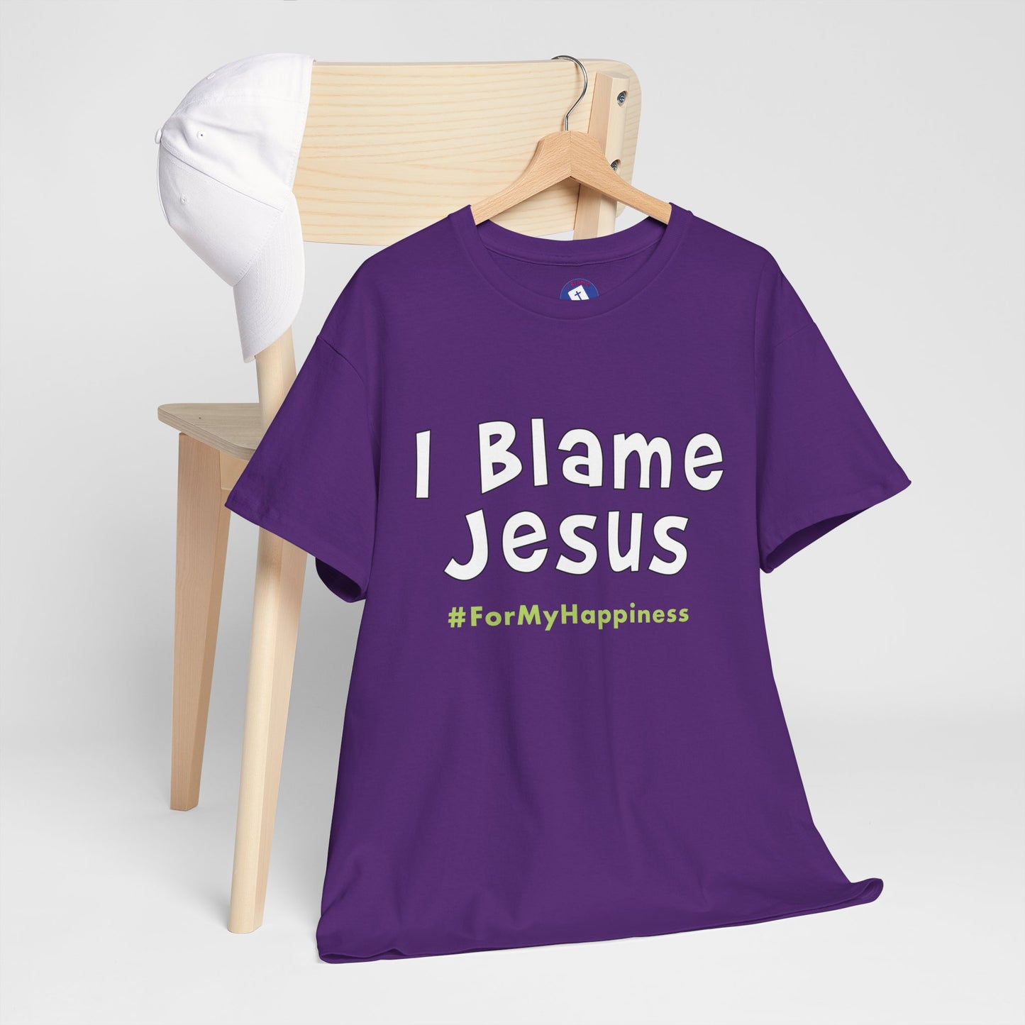 I Blame Jesus For My Happiness | Unisex Heavy Cotton Tee | S - 5XL